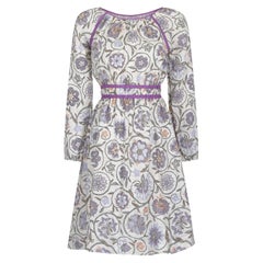 Retro 1970s Floral Cheesecloth Boho Dress