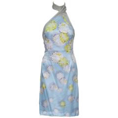 1990's Versace Print Halter Dress 9