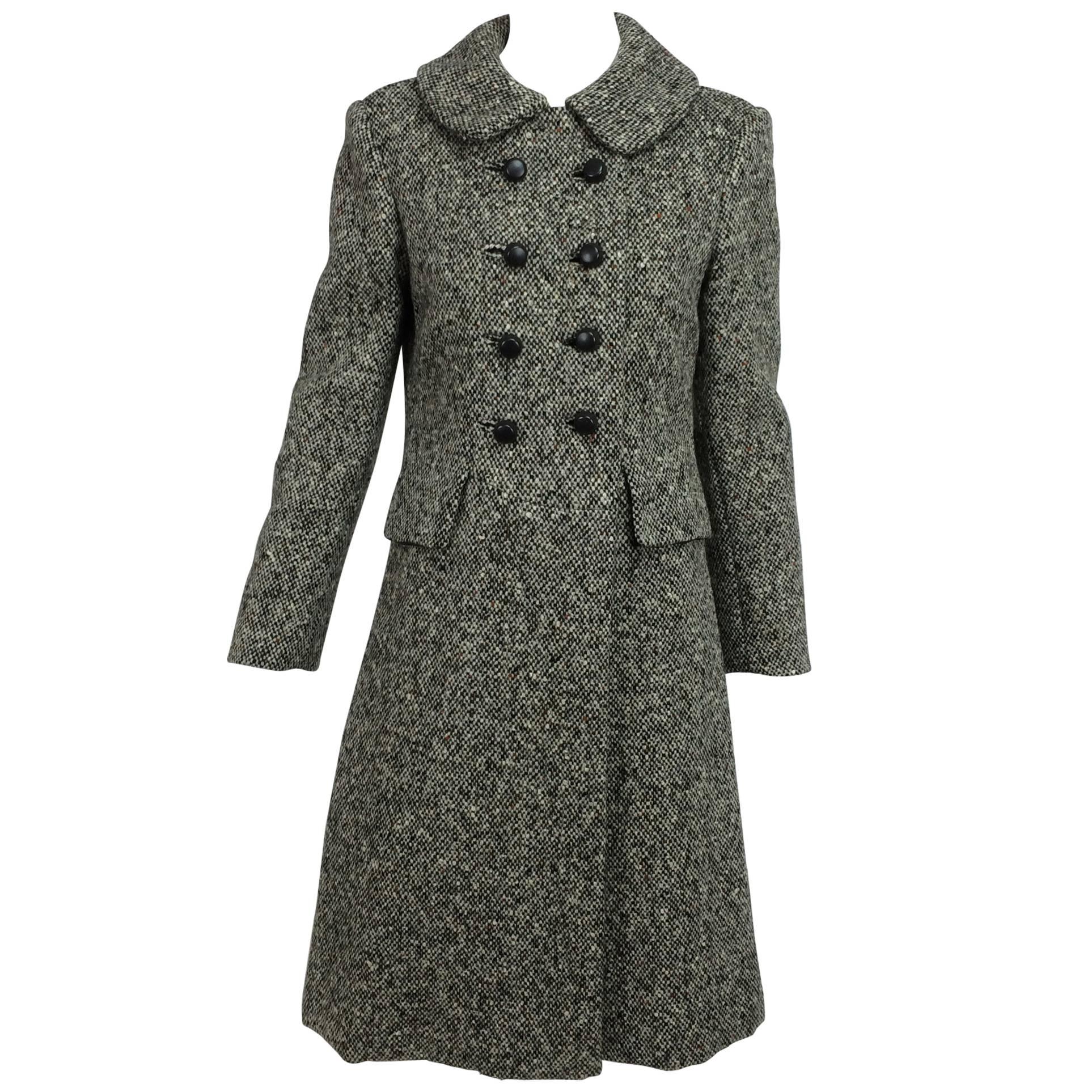 Vintage Donald Brooks brown and white tweed coat dress 1960s at 1stDibs ...