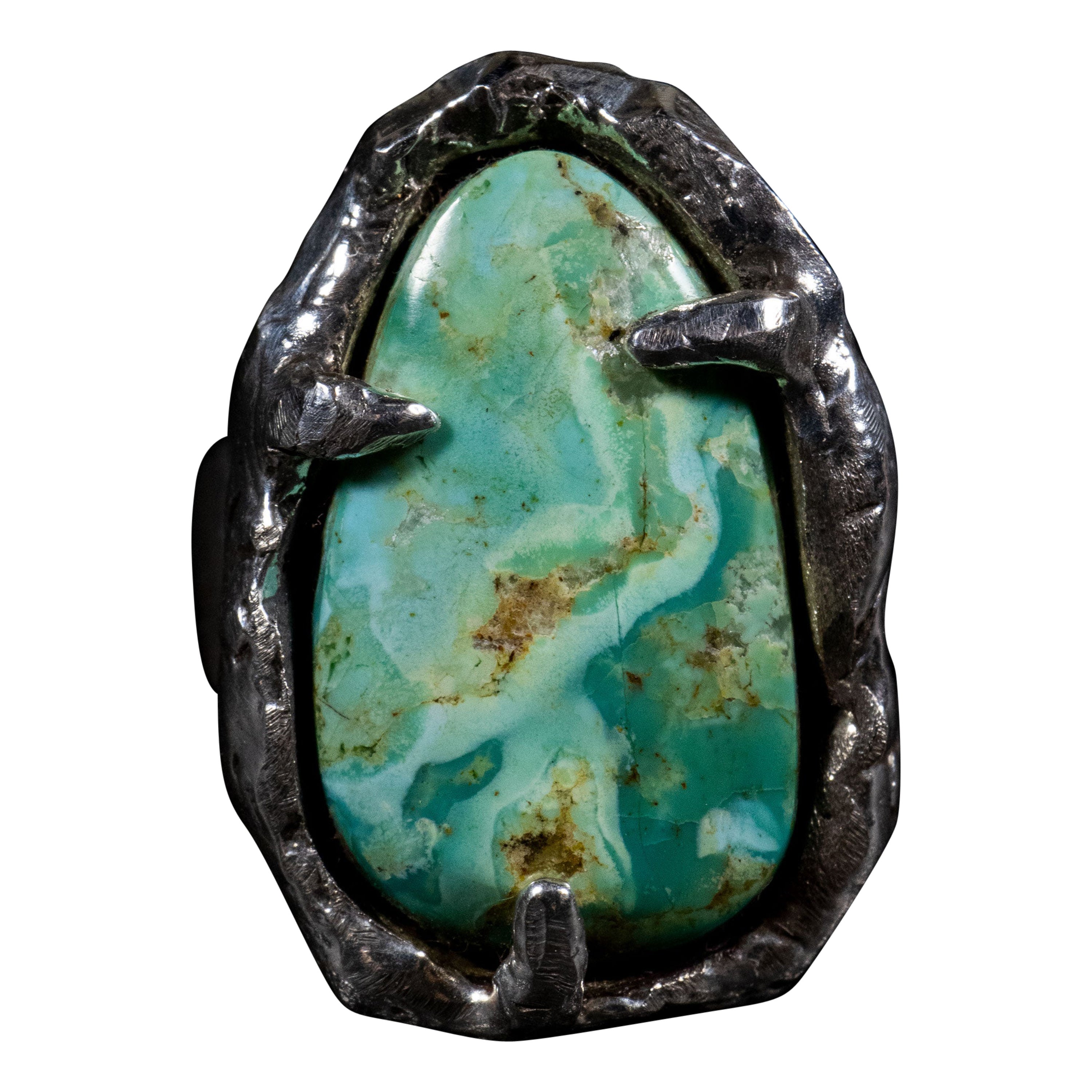 Traveling Dream (Baja Turquoise, Sterling Silver Ring) For Sale