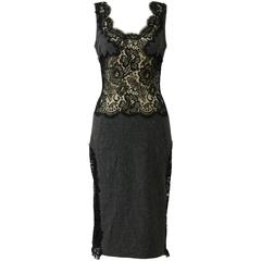 Dolce & Gabbana Tweed and Lace Dress