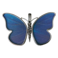 Large "Blue Morpho" Butterfly Pendant