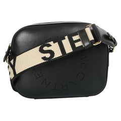 New Stella McCartney Black Stella Logo Mini Crossbody Bag