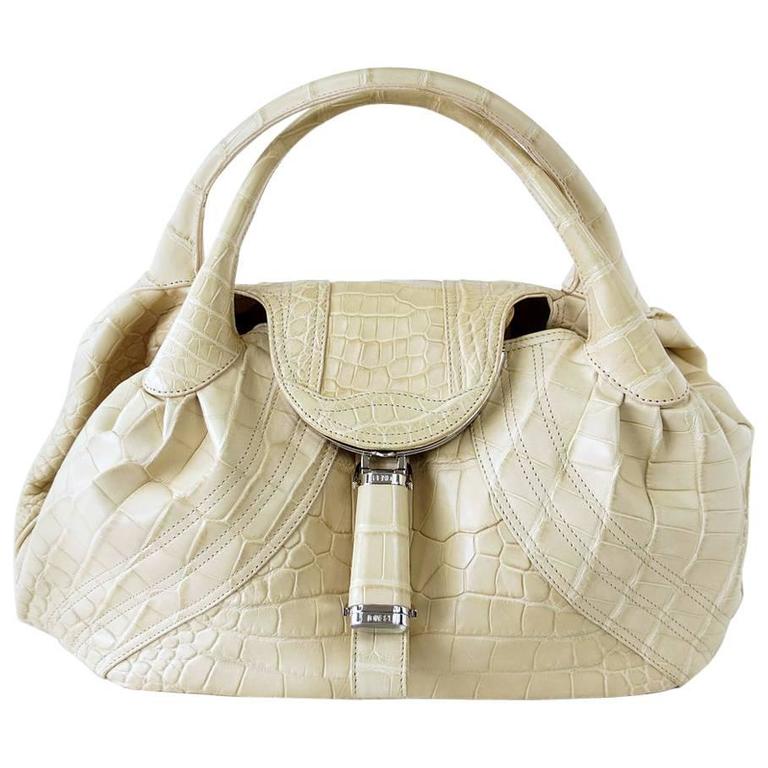 Fendi Matte Cream Crocodile Spy Bag For At 1stdibs Fendi Matte Cream Crocodile Spy Bag For