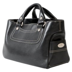 Black Celine Leather Boogie Tote Bag