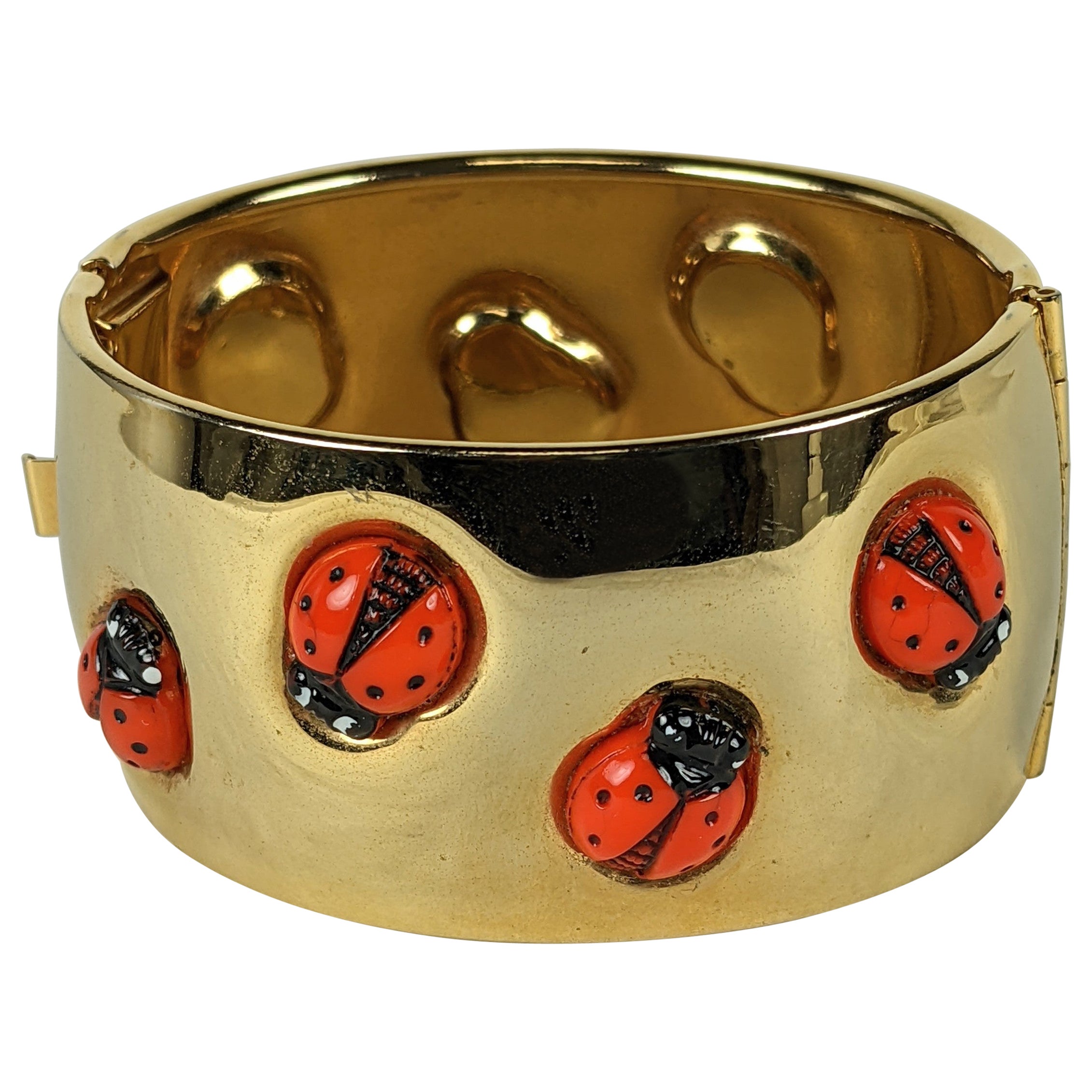 Rare Elsa Schiaparelli Documented Surrealist Lady Bug Cuff Bracelet For  Sale at 1stDibs | schiaparelli rings, kate spade ladybug bracelet, elsa  schiaparelli bag