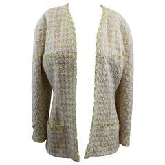 Chanel Yellow, Pink and White jacket. Size 44