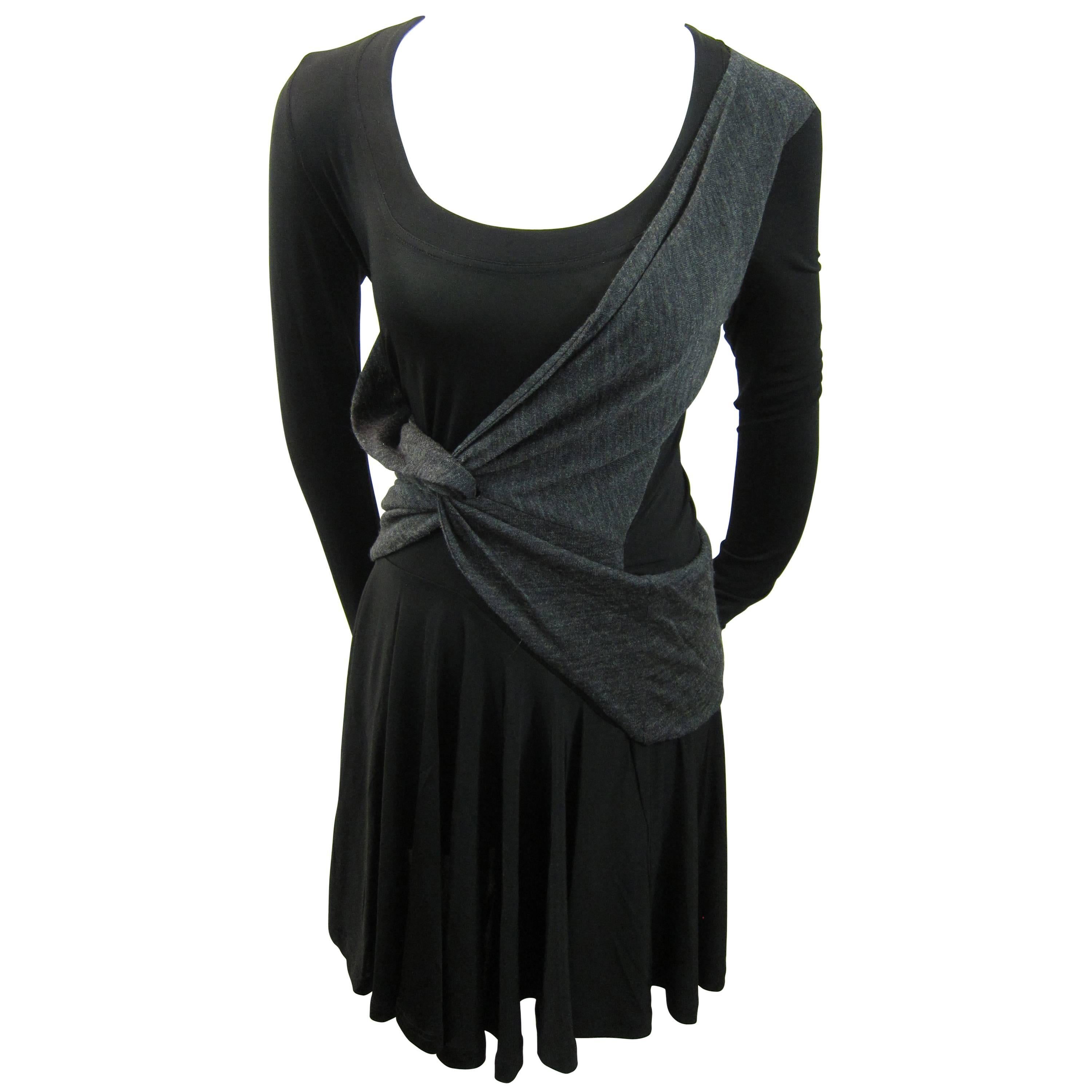 Balenciaga Ballet Inspiration Black Elastane and wool dress. Size 38 For Sale