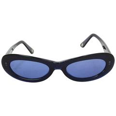 Chanel Blue Sunglasses with CC at Arms