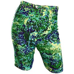 Rare 1960s Vintage Joseph Magnin Mr. Pants High Waisted Watercolor 60s Shorts 4