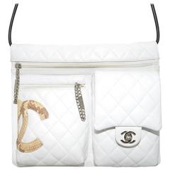 Chanel Cambon Leather and Snakeskin Belt or Shoulder Bag 