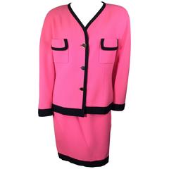 HOLIDAY FLASH SALE! 50% Off! Chanel Pink Suit with Black Trim