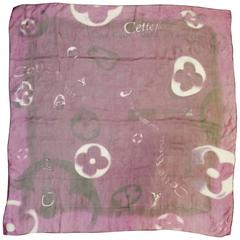 Louis Vuitton Purple Sheer Silk Scarf 7