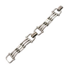 CELINE Vintage Silver Horsebit Bracelet