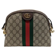 Gray Gucci Small GG Supreme Web Ophidia Half Moon Crossbody Bag – Designer  Revival