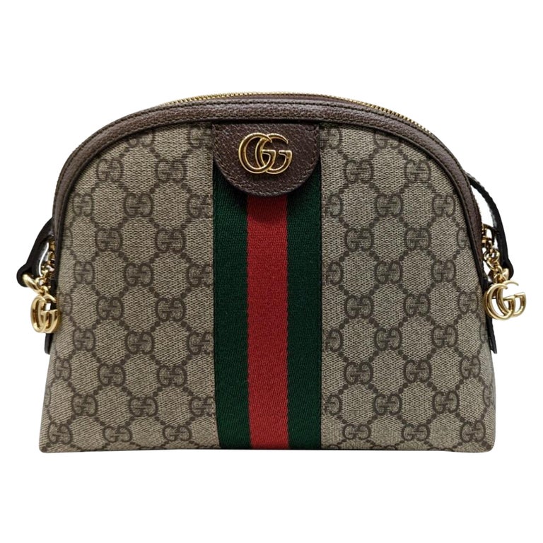 GUCCI Dionysus GG Supreme Small Bag With Suede Trim in Red [ReSale
