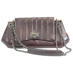 Chanel Brown Leather Small Shoulder Shopping Bag 12