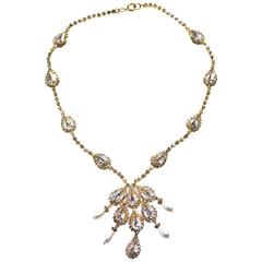 Vintage Alice Caviness Glass Drop Necklace