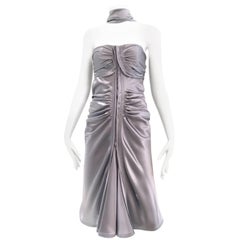 Yves Saint Laurent by Tom Ford Grey silk Charmeuse Cocktail Dress