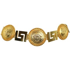 Used Gianni Versace Medusa Gold Chain Belt