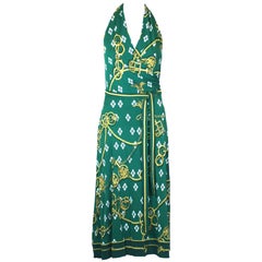 Vintage Hermes Silk Jersey Halter Dress