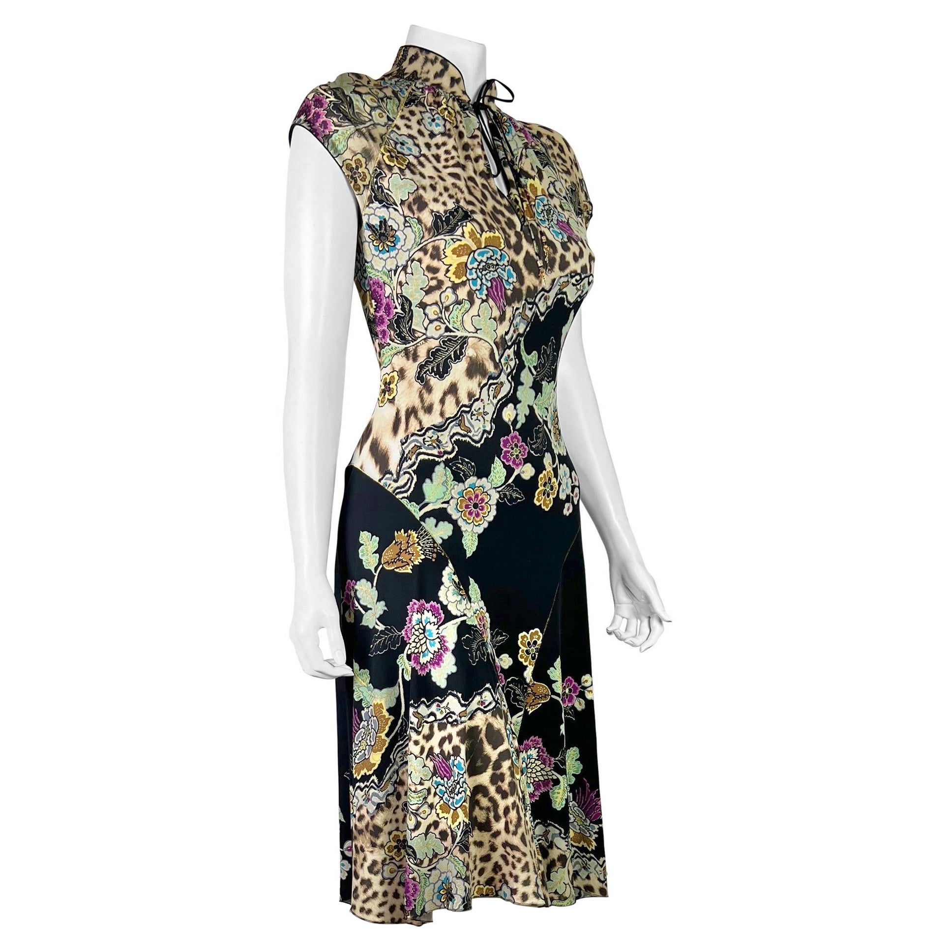 SS 2003 Roberto Cavalli Chinoiserie Dress For Sale