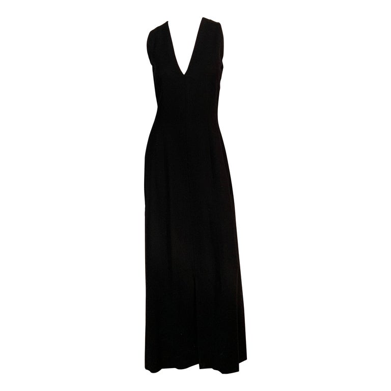 S | 1930s Black Wool Crepe Dress With Lace Trim main image 0