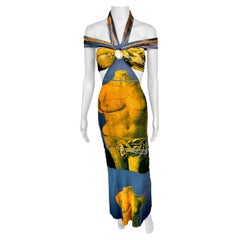 Jean Paul Gaultier Soleil S/S 1999 Vintage Venus De Milo Cutout Mesh Sheer Dress