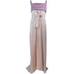 GIVENCHY HAUTE COUTURE Lesage Paris Betsy Bloomingdale Hand Beaded 1960s Gown 0 8