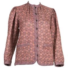 1977 Rare Saint Laurent  Russian Collection Quilted Jacket