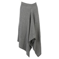 Michael Kors Collection Asymmetric Cashmere Midi Skirt Small