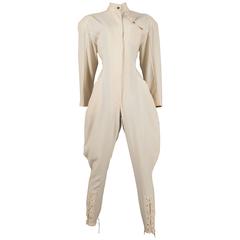 Jean Paul Gaultier ivory jodhpur jumpsuit, circa 1987 12