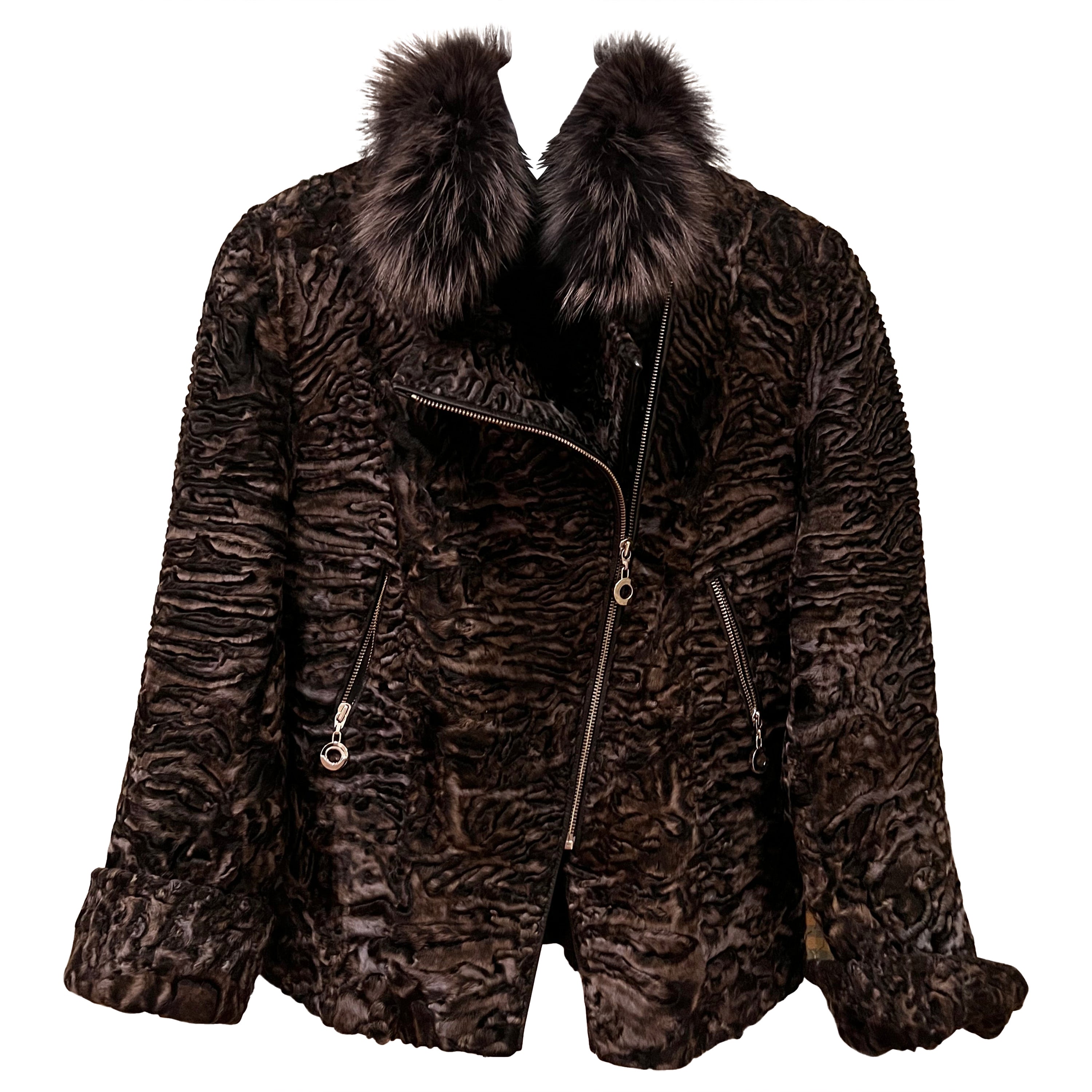 Georges Rech Black Persian Lamb Astrakhan Coat and fox collar Swakara For Sale at 1stDibs Georges Rech Black Persian Lamb Astrakhan Coat and fox collar Swakara For Sale at 1stDibs
