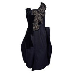 new Comme des Garcons navy and black strapless 2010 runway dress