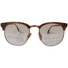 1990s Fiorucci brown tone frame glasses