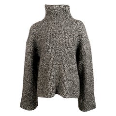 CELINE by PHOEBE PHILO black cashmere turtleneck sweater with underarm cutouts
