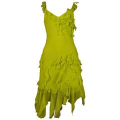 Christian Dior by John Galliano silk chiffon evening mini dress, circa 1990s 12