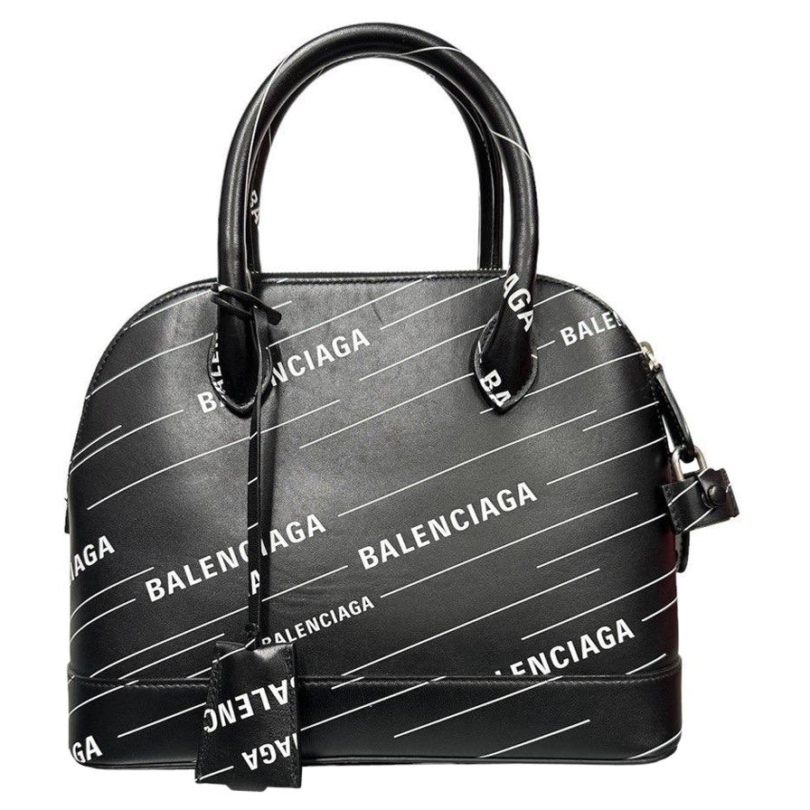 Balenciaga Ville Logo Sprint Schwarze Umhängetasche im Angebot