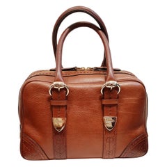 Gucci  Boston Brown Leather Shoulder Bag