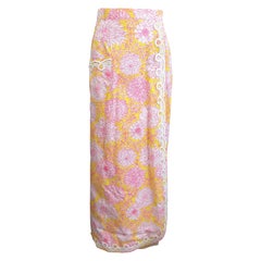 Vintage Lily Pulitzer Soutache Trimmed Wrap Skirt