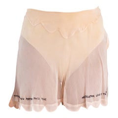 Culotte courte en mousseline de soie rose clair 1930S