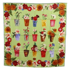 Gucci Floral Print Silk Twill Scarf