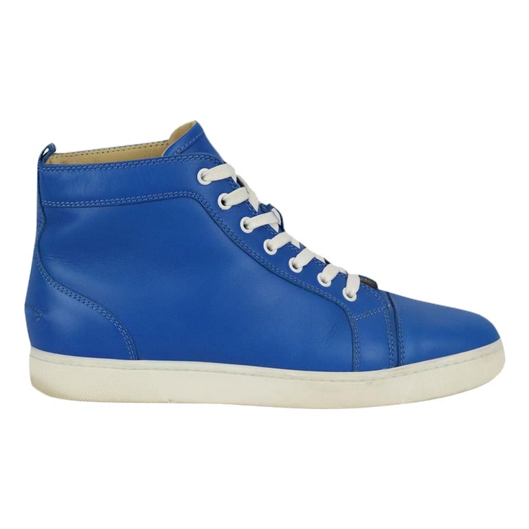 Christian Louboutin Men's Louis Leather High Sneakers Eu 42 Uk 8 Us For Sale at 1stDibs | mens 9 in eu, uk size 8 top in us