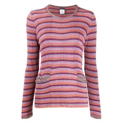 2000s Chanel Vintage Multicolor long Sleeves T-shirt