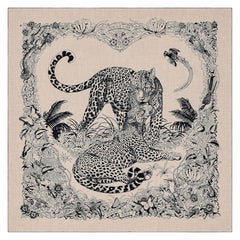 Hermes Sciarpa Jungle Love Tattoo Cashmere Seta 140 cm