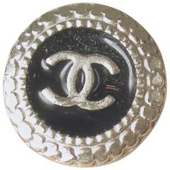 Vintage Chanel Enamel CC Logo Ring 
