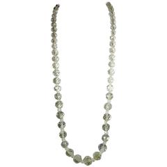Vintage 1940s Crystal Bead Necklace