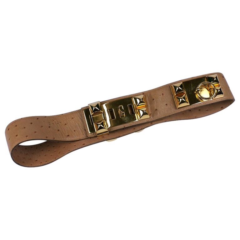 OSTRICH Belt Strap for LOUIS VUITTON Signature Buckle, Genuine Ostrich