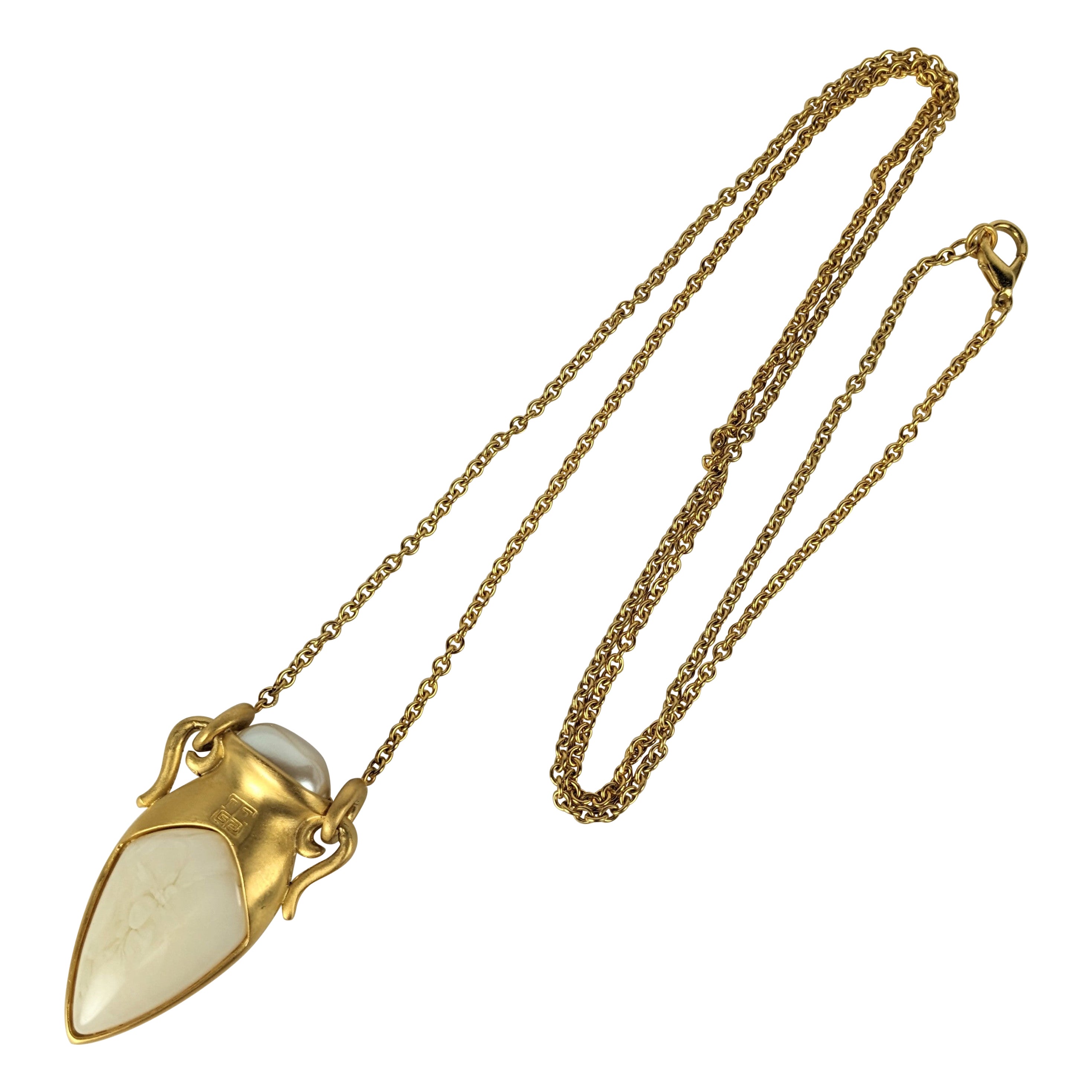 Givenchy Matte Gold Amphora Pendant For Sale
