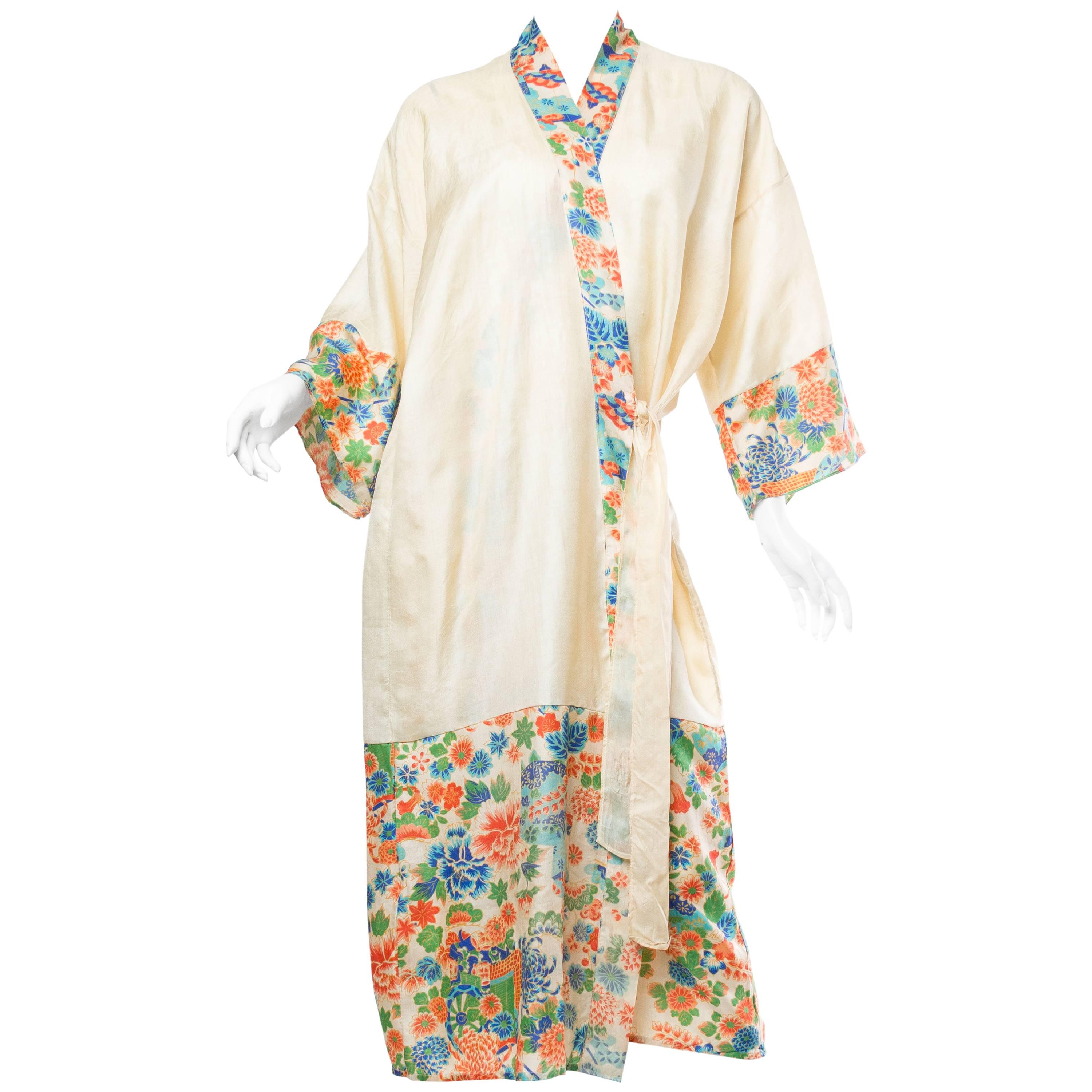 1920s Silk Dressing Kimono